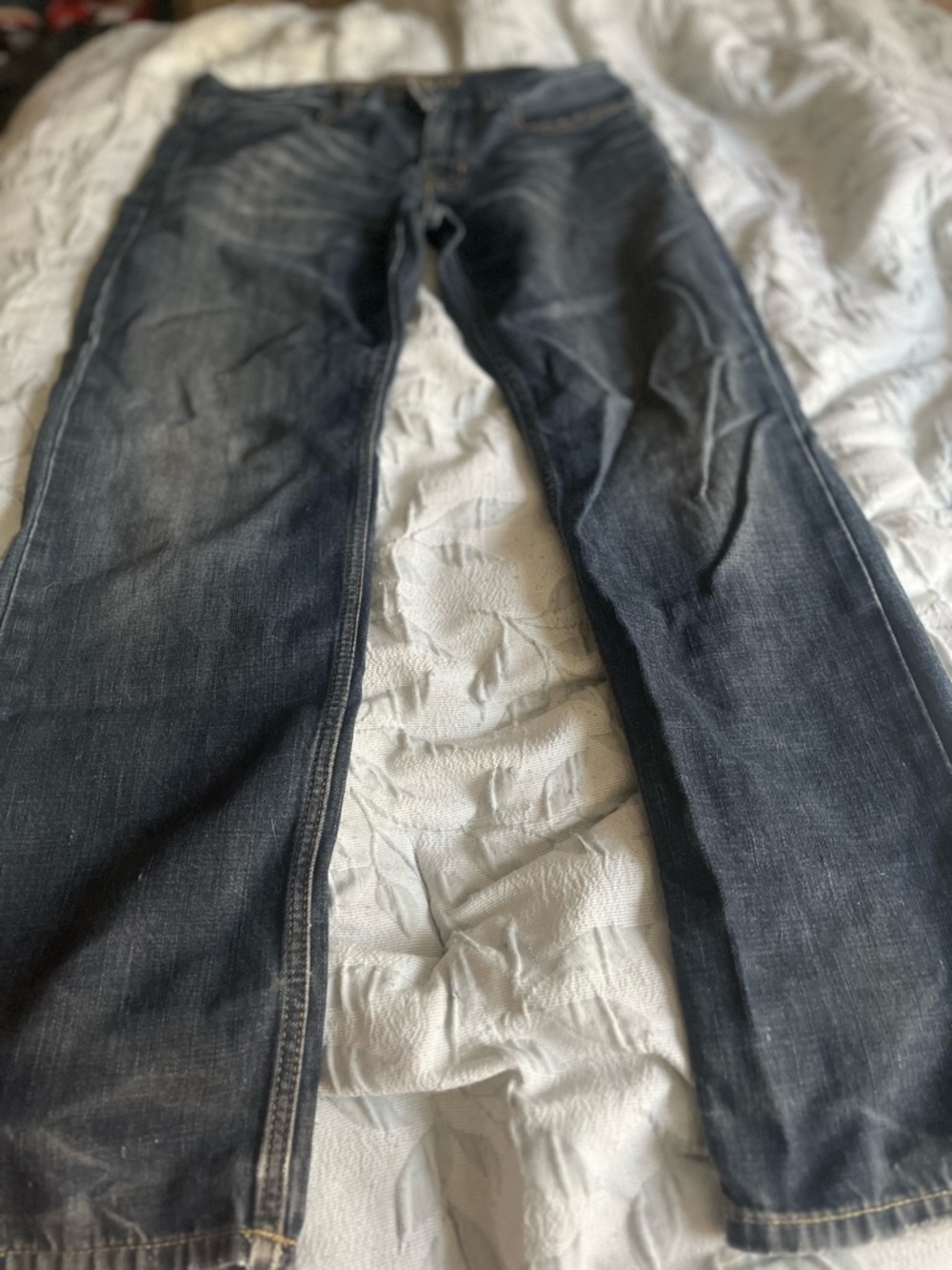 American Eagle Outfitters Men's Dark Blue Bootcut Jeans